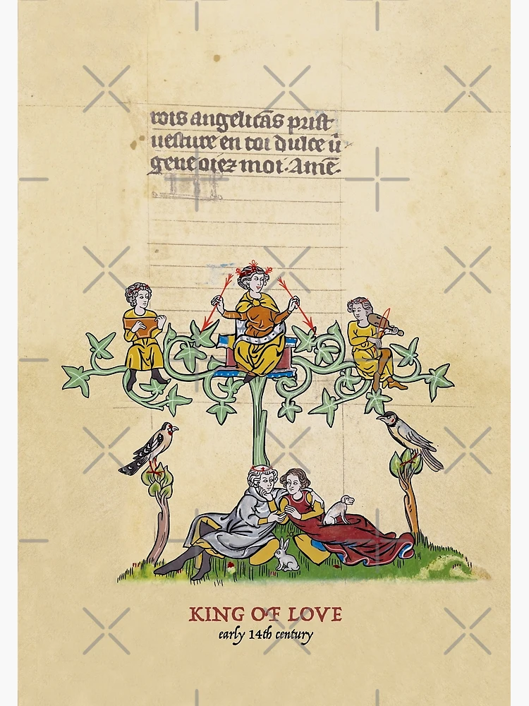 King of Love, Medieval early 14c. Poster for Sale by ebrawne