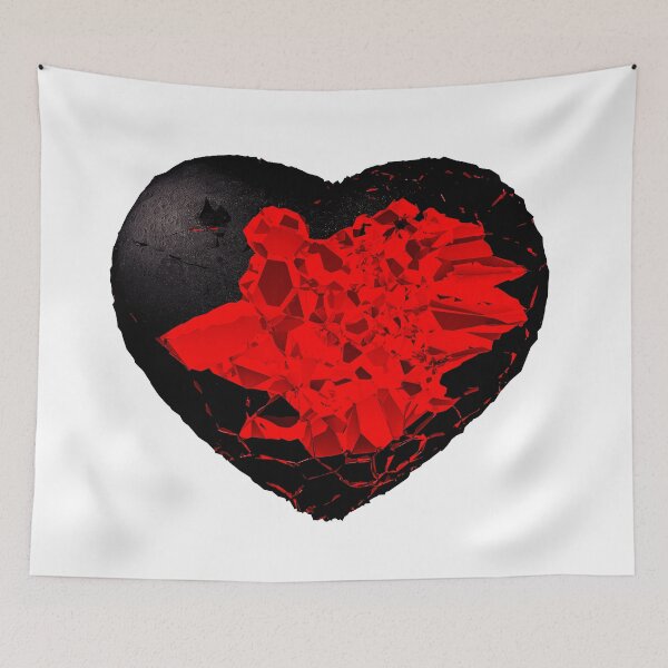 Item preview, broken black heart designed and sold by ARTDAMPLUS.