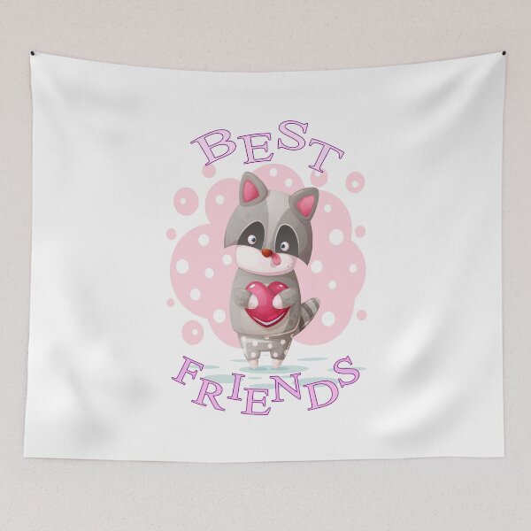 Item preview, Best Friends Love Raccoon Cartoon designed and sold by aventi24.