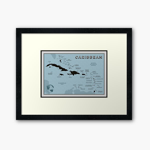 Item preview, Map of the Caribbean islands designed and sold by paisleyday.