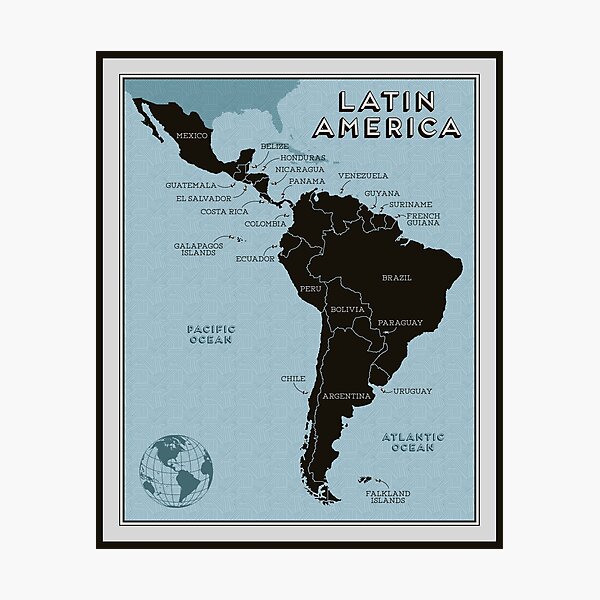 Map of Latin America Photographic Print