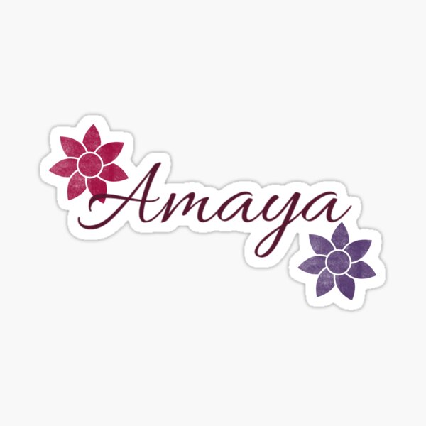 Item preview, Amaya Floral Name Calligraphy Design designed and sold by Cora Gregory.