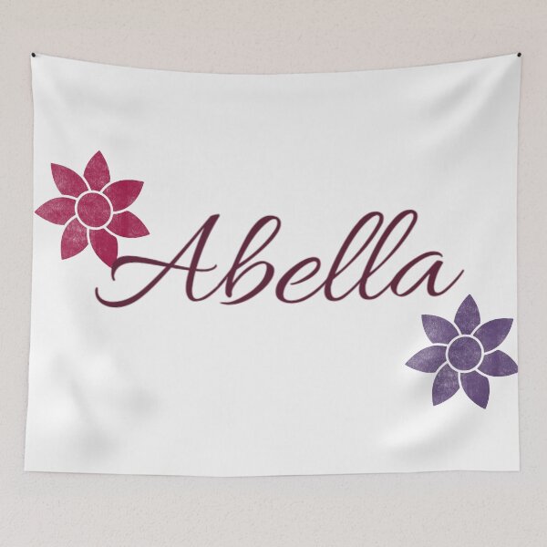 Item preview, Abella Floral Name Calligraphy Design designed and sold by Cora Gregory.