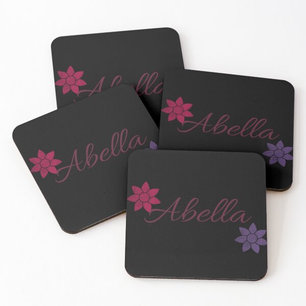 Item preview, Abella Floral Name Calligraphy Design Black Version designed and sold by Cora Gregory.