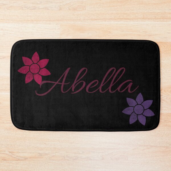 Item preview, Abella Floral Name Calligraphy Design Black Version designed and sold by Cora Gregory.
