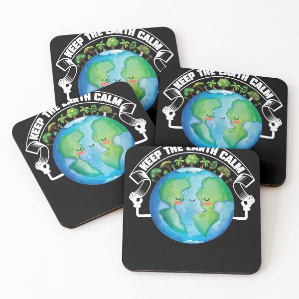 Item preview, Earth Day Keep The Earth Calm Eco Environment Funny Earth Yoga designed and sold by CREATIVE-TEE.