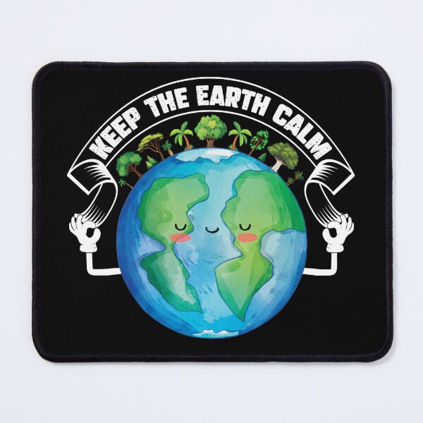 Item preview, Earth Day Keep The Earth Calm Eco Environment Funny Earth Yoga designed and sold by CREATIVE-TEE.
