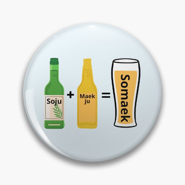 Artikelvorschau, Soju und Bier, Somaek, koreanisches Getränk, Soju und Biergrafik, koreanische Kultur, koreanisches Geschenk entworfen und verkauft von InspiresME.