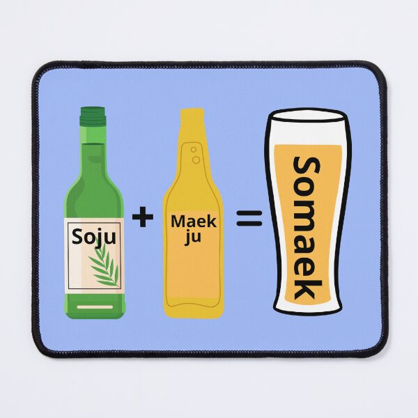 Item preview, Soju and beer, Somaek, Korean drink, Soju and beer graphic, Korean culture, Korean gift designed and sold by InspiresME.