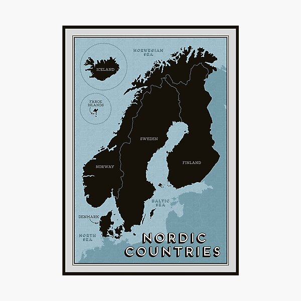 Item preview, Map of Nordic countries designed and sold by paisleyday.
