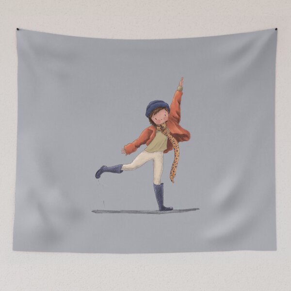Item preview, Woman Dancing in a Puddle Illustration designed and sold by haximica.