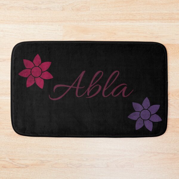 Item preview, Abla Floral Name Calligraphy Design Black Version designed and sold by Cora Gregory.