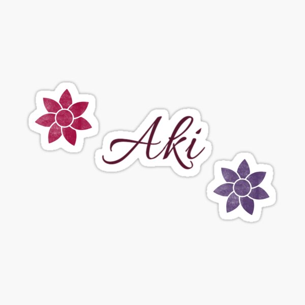 Item preview, Aki Floral Name Calligraphy Design designed and sold by Cora Gregory.