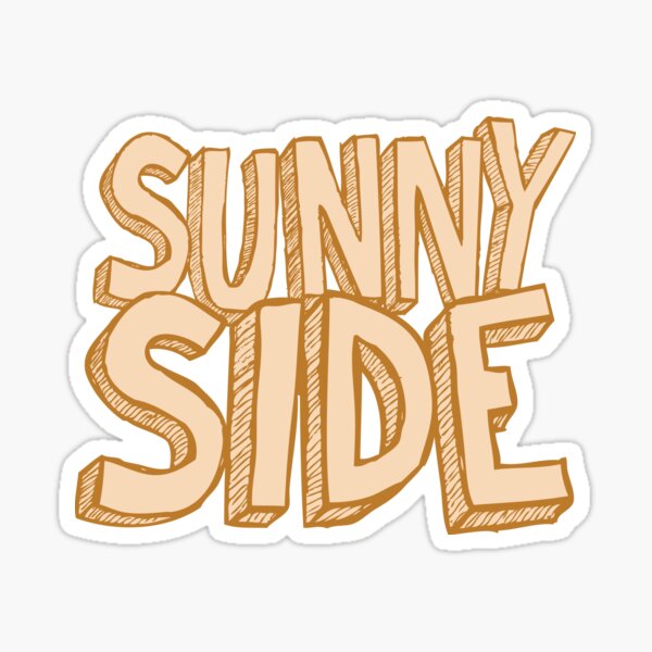 SunnySide Logo Text - Bright and Playful Design Letters Sticker