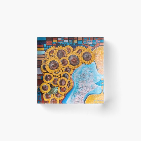 Sunflower Power Acrylic Block