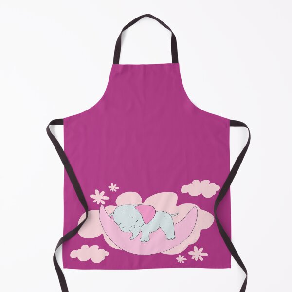 Item preview, New Member Of Our Herd - Cute Cartoon Baby Elephant - Lying On A Crescent Moon - Pink designed and sold by LMcDs.