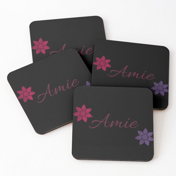 Item preview, Amie Floral Name Calligraphy Design Black Version designed and sold by Cora Gregory.