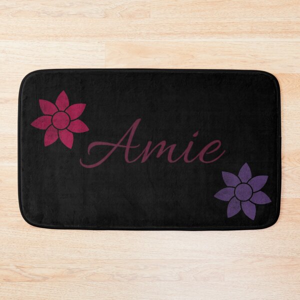 Item preview, Amie Floral Name Calligraphy Design Black Version designed and sold by Cora Gregory.