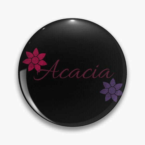 Item preview, Acacia Floral Name Calligraphy Design Black Version designed and sold by Cora Gregory.