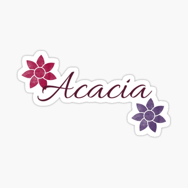 Item preview, Acacia Floral Name Calligraphy Design designed and sold by Cora Gregory.
