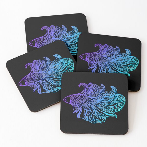 Item preview, Betta Fish - Purple/Cyan designed and sold by murkyswamp.
