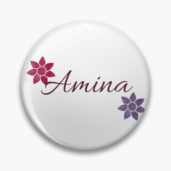 Item preview, Amina Floral Name Calligraphy Design designed and sold by Cora Gregory.