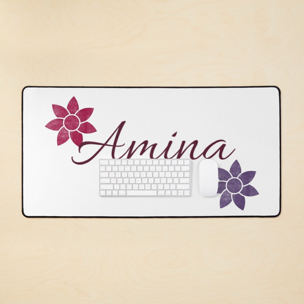 Amina Calligraphy Name Vector Illustration Stock Vector (Royalty Free)  2192357801 | Shutterstock