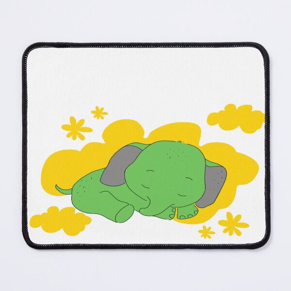 Item preview, New Member Of Our Herd - Cute Cartoon Baby Elephant - Sleeping On A Cloud - Neutral Colour's designed and sold by LMcDs.