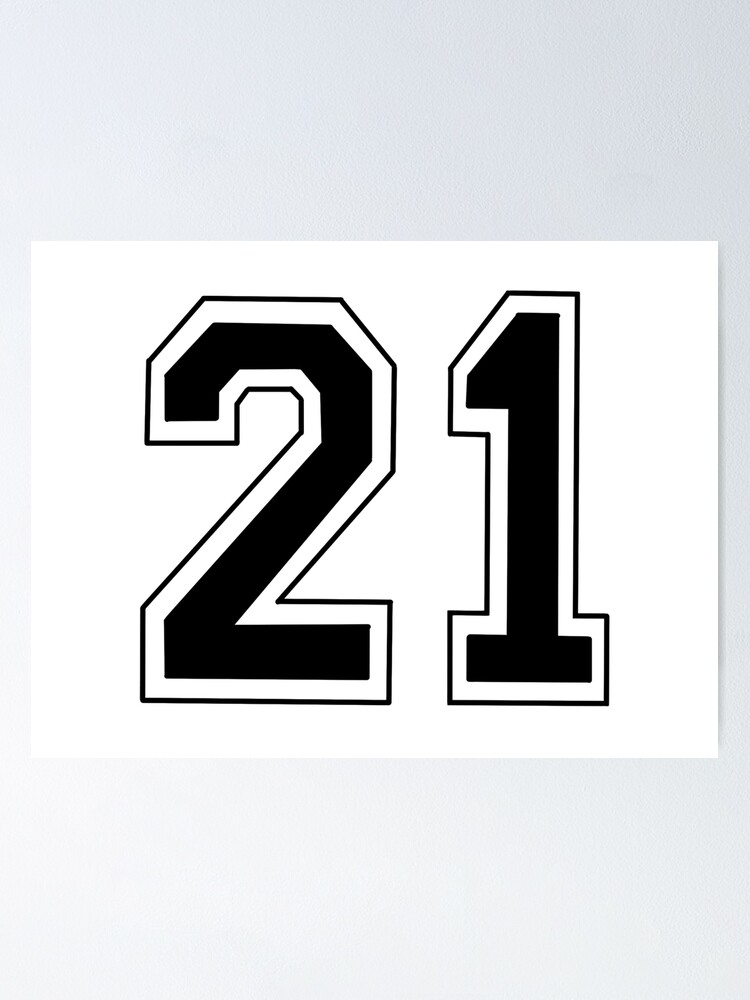 sport number 21 Sticker for Sale by Maelyn-Couch