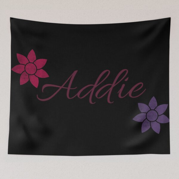 Item preview, Addie Floral Name Calligraphy Design Black Version designed and sold by Cora Gregory.