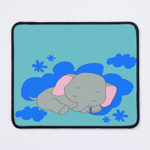 Item preview, New Member Of Our Herd - Cute Cartoon Baby Elephant - Sleeping On A Cloud - Blue designed and sold by LMcDs.