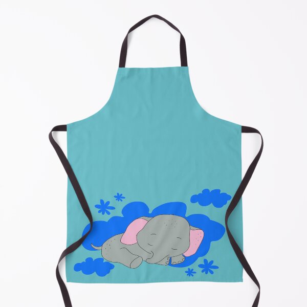 Item preview, New Member Of Our Herd - Cute Cartoon Baby Elephant - Sleeping On A Cloud - Blue designed and sold by LMcDs.