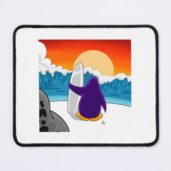 Artikelvorschau, Surfer-Pinguin bei Sonnenuntergang - Club Penguin entworfen und verkauft von PathfinderCP.