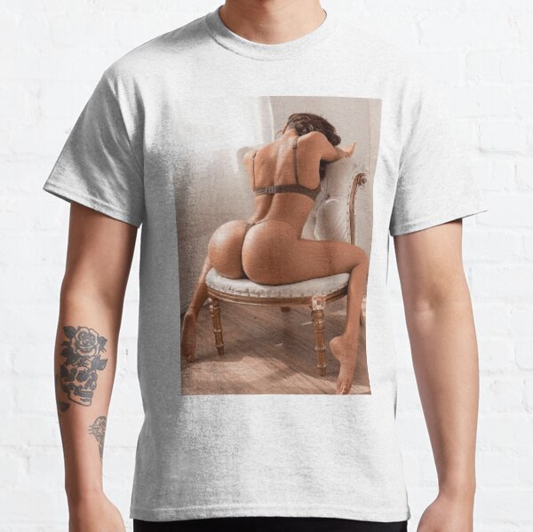 Rotten Apple: Turquoise (nude topless girl, erotic graffiti portrait) T  Shirt by Marco Paludet Art