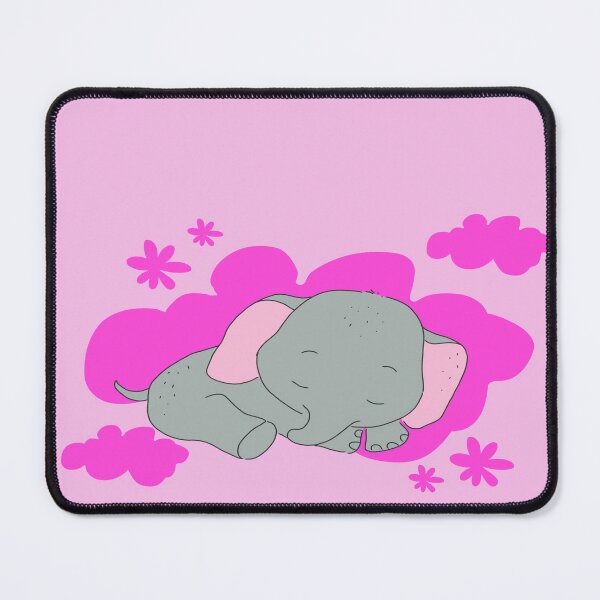 Item preview, New Member Of Our Herd - Cute Cartoon Baby Elephant - Sleeping On A Cloud - Pink designed and sold by LMcDs.