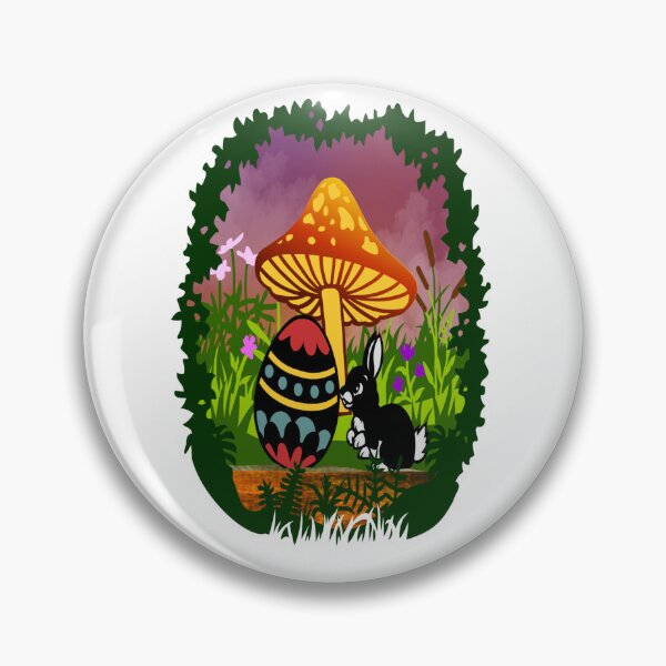Item preview, Retro Easter Bunny with Mushroom - Happy Easter designed and sold by PirateAvocado.