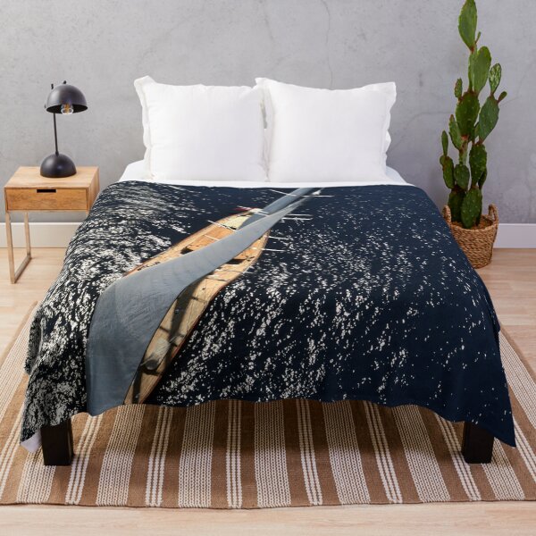 Item preview, aerial shot of big sailboat designed and sold by laikaincosmos.