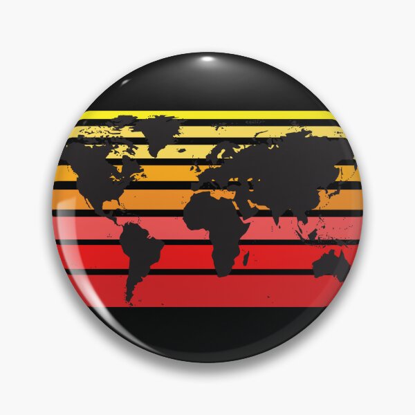 Item preview, World Map  Orange Ombre Stripes designed and sold by BlakefourDesign.