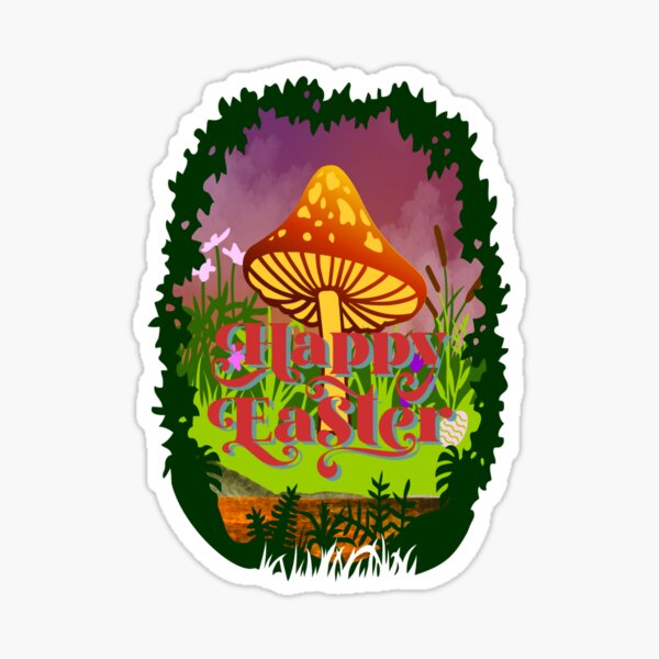 Item preview, Retro Mushroom - Happy Easter designed and sold by PirateAvocado.
