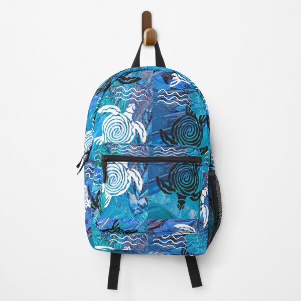 Item preview, Black and White Sea Turtles in an ocean of turquoise and purple designed and sold by TracyDDigitals.