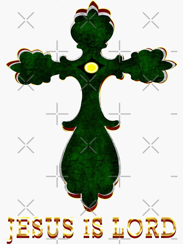 "Jesus Is Lord Jesus Is Lord Gold Font Gold Font " Sticker for Sale