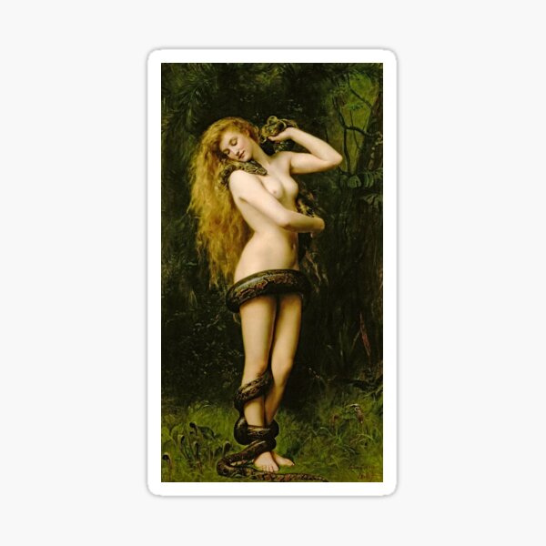 Item preview, Lilith with the snake - John Collier 1886 | Lilith with the snake designed and sold by TeeARTHY.