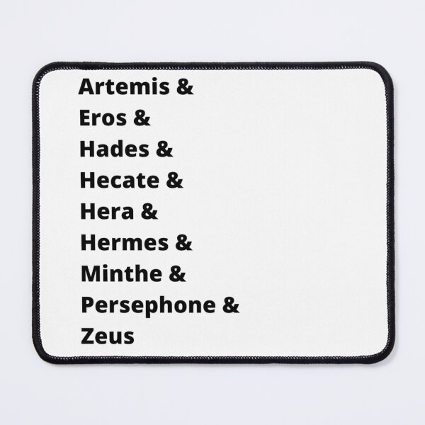 Item preview, Lore Olympus Main Characters Alphabetical Order; Artemis, Eros, Hades, Hecate, Hera, Hermes, Minthe, Persephone & Zeus designed and sold by stareve.