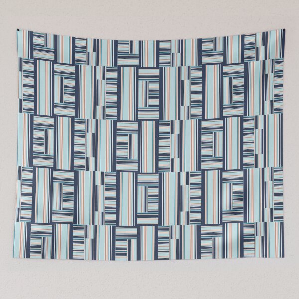 Item preview, Striped Pattern Block | Abstract Design | Modern Seamless Pattern | "Stripes of Blue" designed and sold by The Bubble 1307.