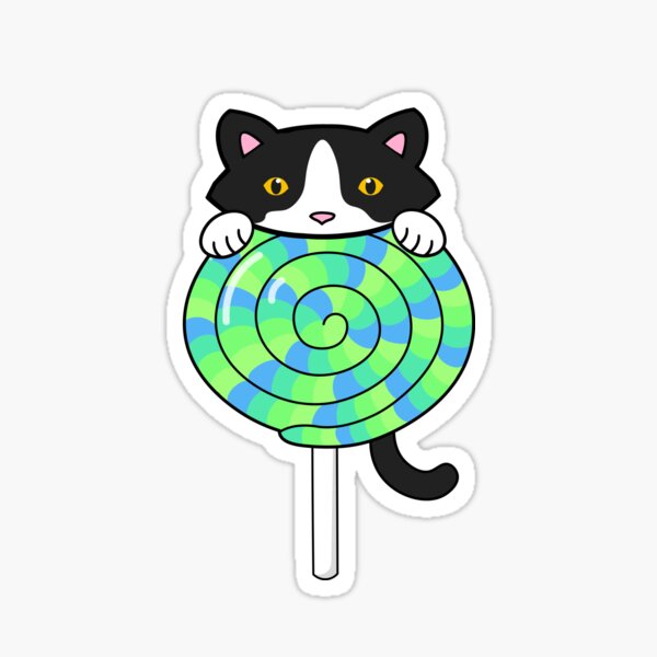 Lollipop Cat Stickers for Sale