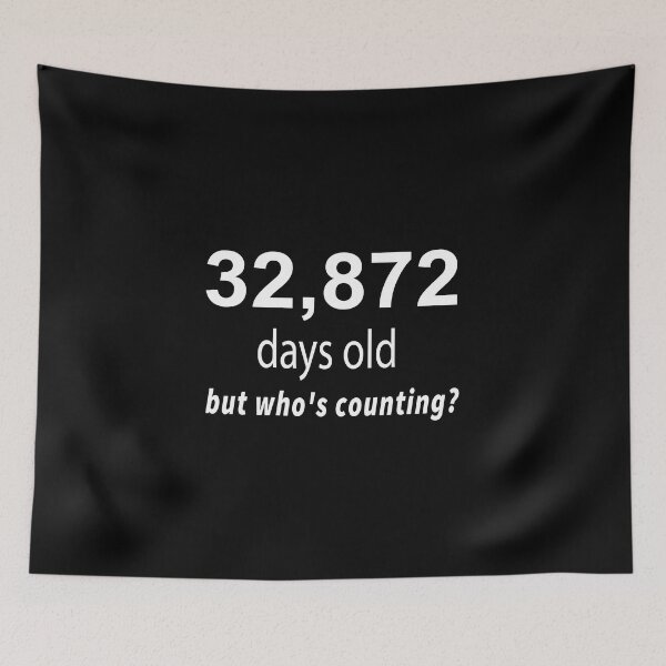 Item preview, present 90th Birthday funny sarcastic Rude Offended saying, 32,872 old but who's counting? gift for grandpa grandma designed and sold by joygift369.