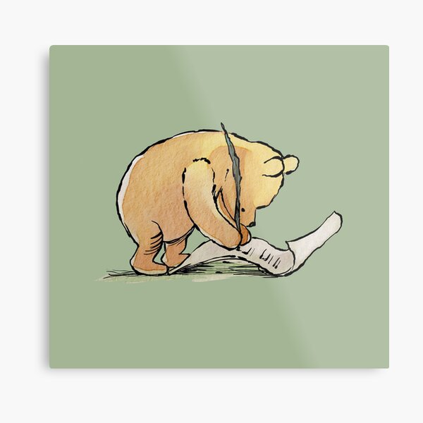 Classic Winnie the Pooh - A Letter From Pooh Bear Metal Print