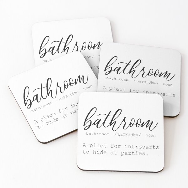 Item preview, Funny Bathroom Definition - Introvert Quote designed and sold by JoBella-Designs.