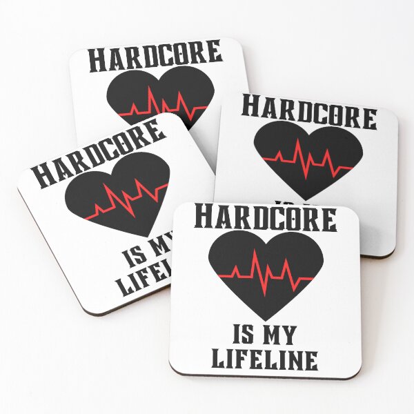Item preview, Hardcore Music Is My Lifeline Heartbeat Heart designed and sold by RichTeeDesigns.