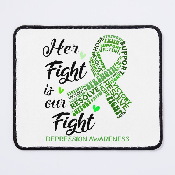 Item preview, Depression Warrior, Her Fight is our Fight Depression Awareness designed and sold by Greggwillard.